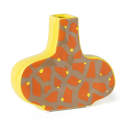 Vaas giraf – groen/zwart – 16x19x9.5 cm